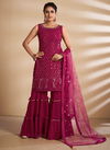 Pink Colour Arya Volume 27 Heavy Festive Wear Georgette Latest Ready Made Salwar Suit Collection 9901